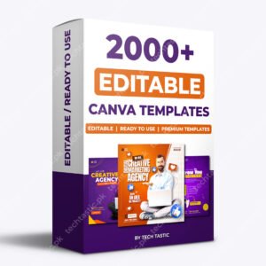 2000+ Editable Canva Templates Bundle – Instagram Posts, YouTube Thumbnails, Social Media Graphics & More